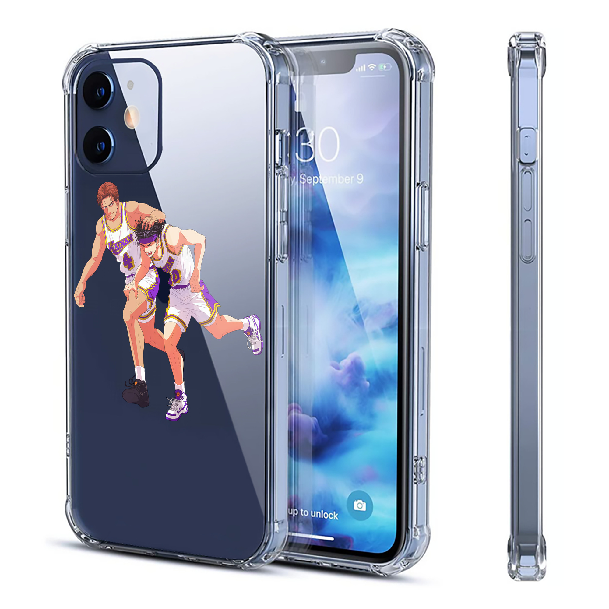 （画像用） SLAM DUNK／スラムダンク 【iPhone 12シリーズ対応】透明スマホケース（クリアソフトケース）